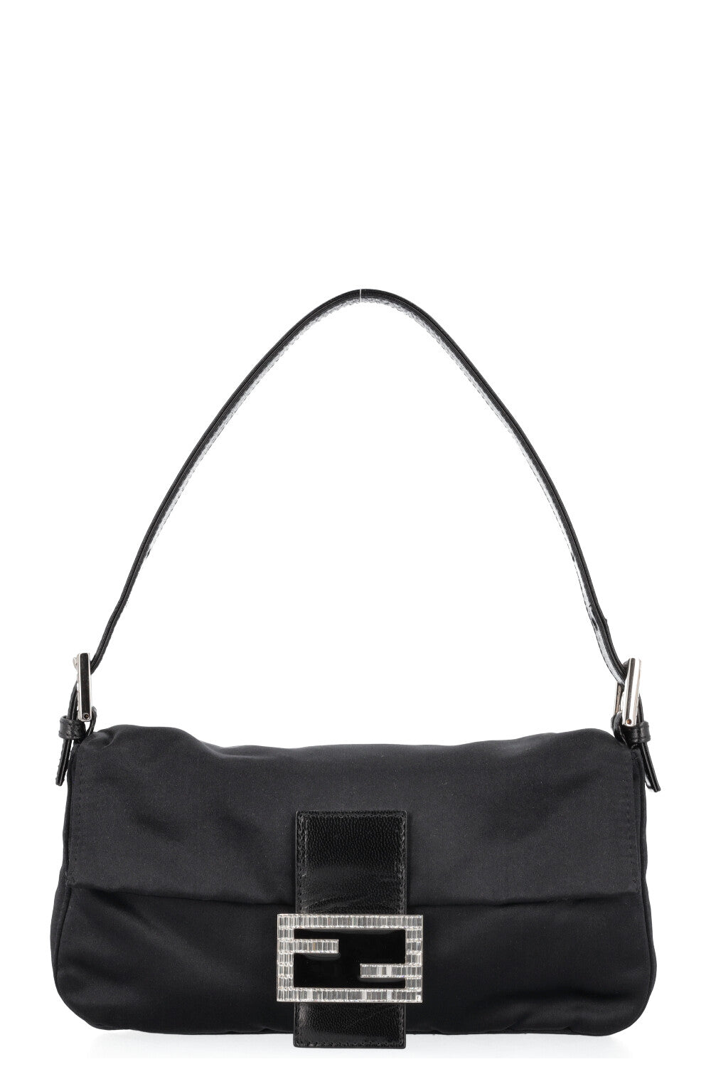 FENDI Baguette Bag Satin Black Sparkle Rovelle Bags