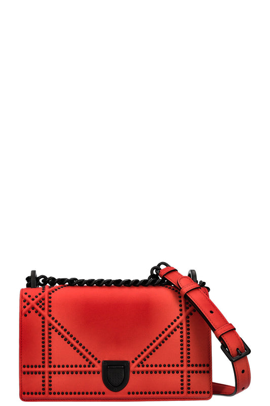 Christian Dior Diorama Handbag Matte Red Rovelle Bags