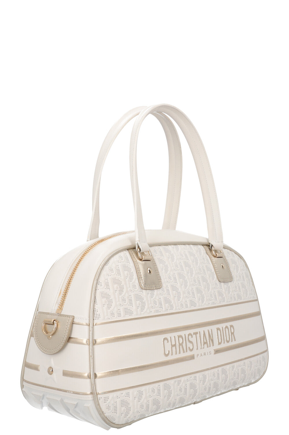 Christian Dior Vibe Zip Bowling Bag White Rovelle Bags