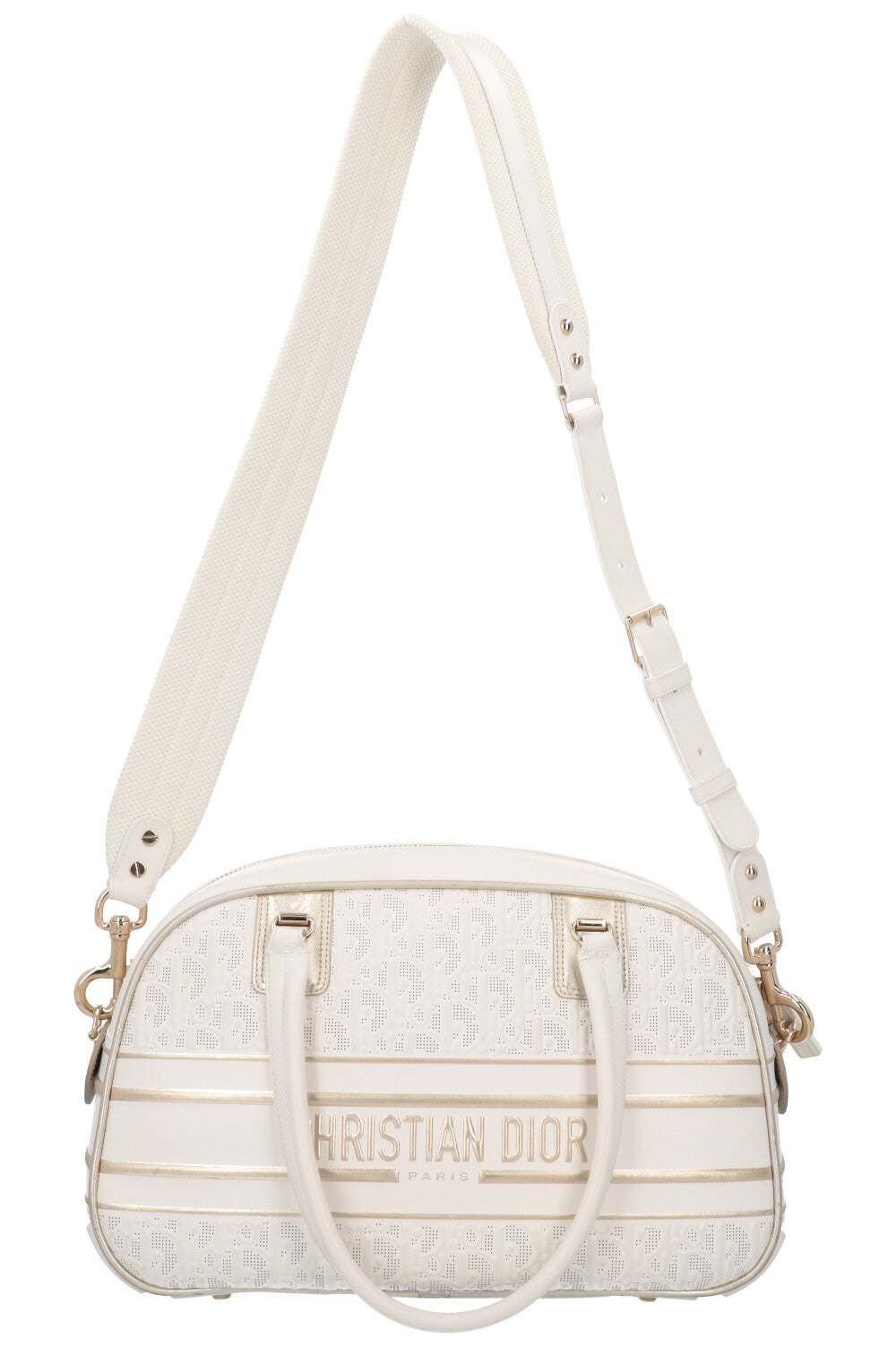 Christian Dior Vibe Zip Bowling Bag White Rovelle Bags