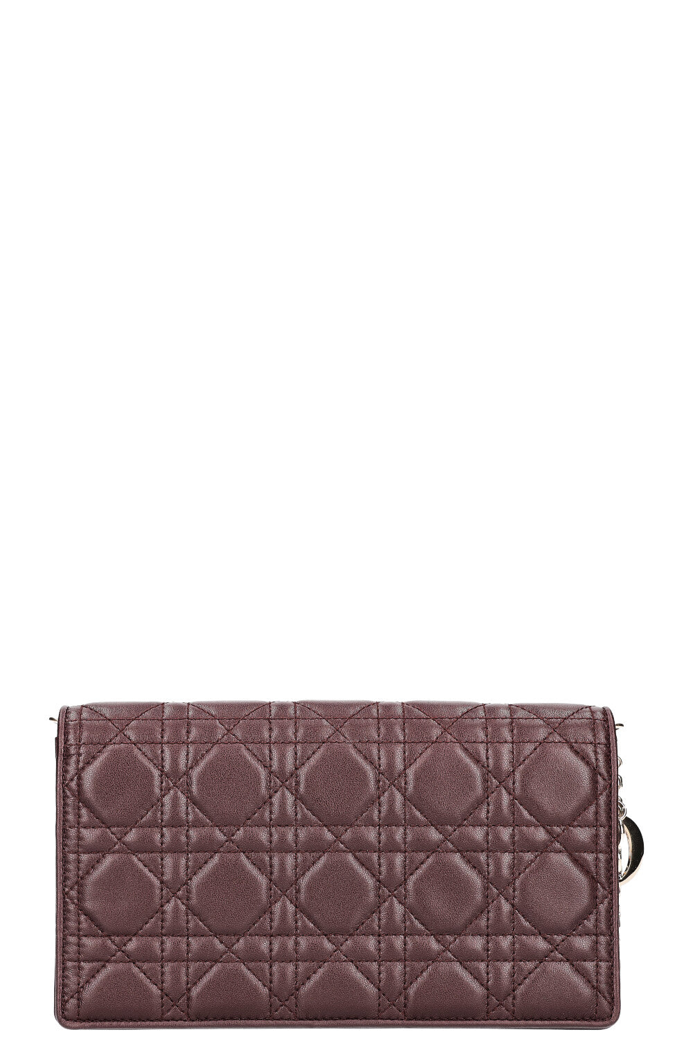 Christian Dior Lady Dior Pouch Cannage Eggplant Rovelle Bags
