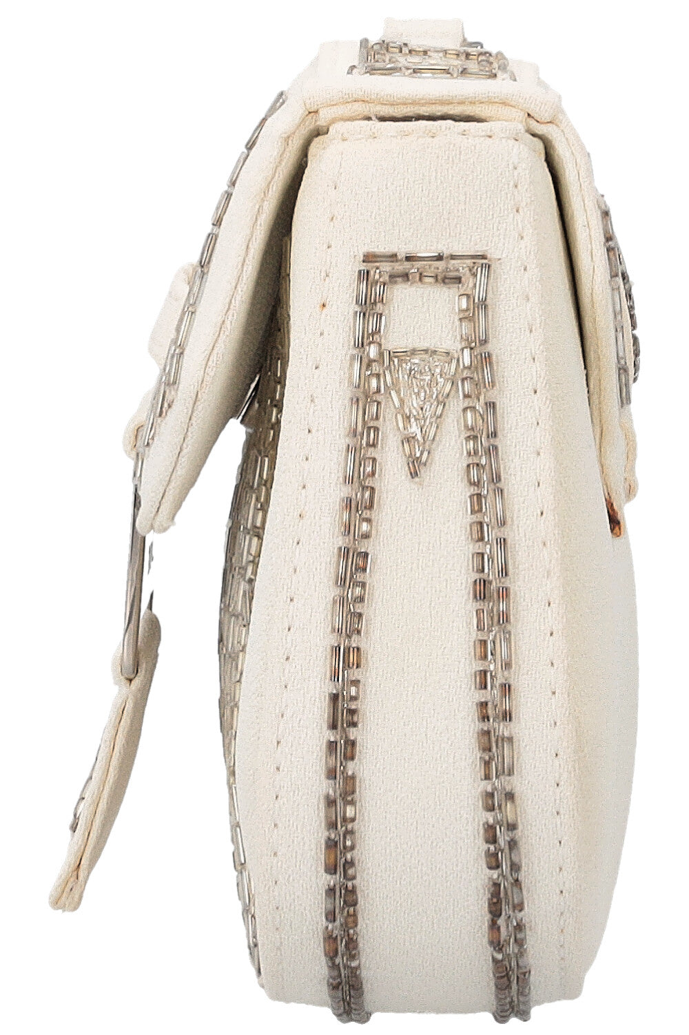 Christian Dior Columbus Clutch Embroidered White Rovelle Bags