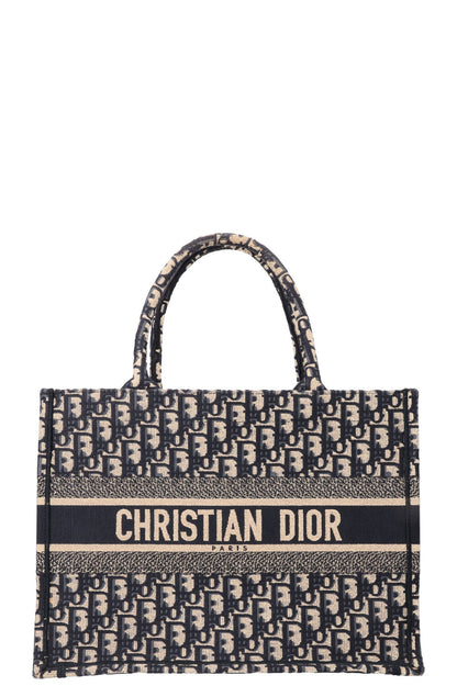 Christian Dior Book Tote Medium Oblique Blue Rovelle Bags