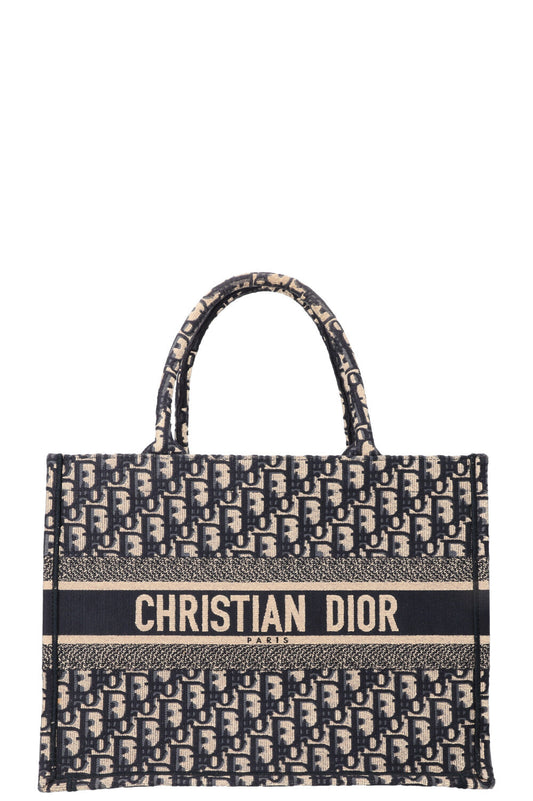 Christian Dior Book Tote Medium Oblique Blue Rovelle Bags