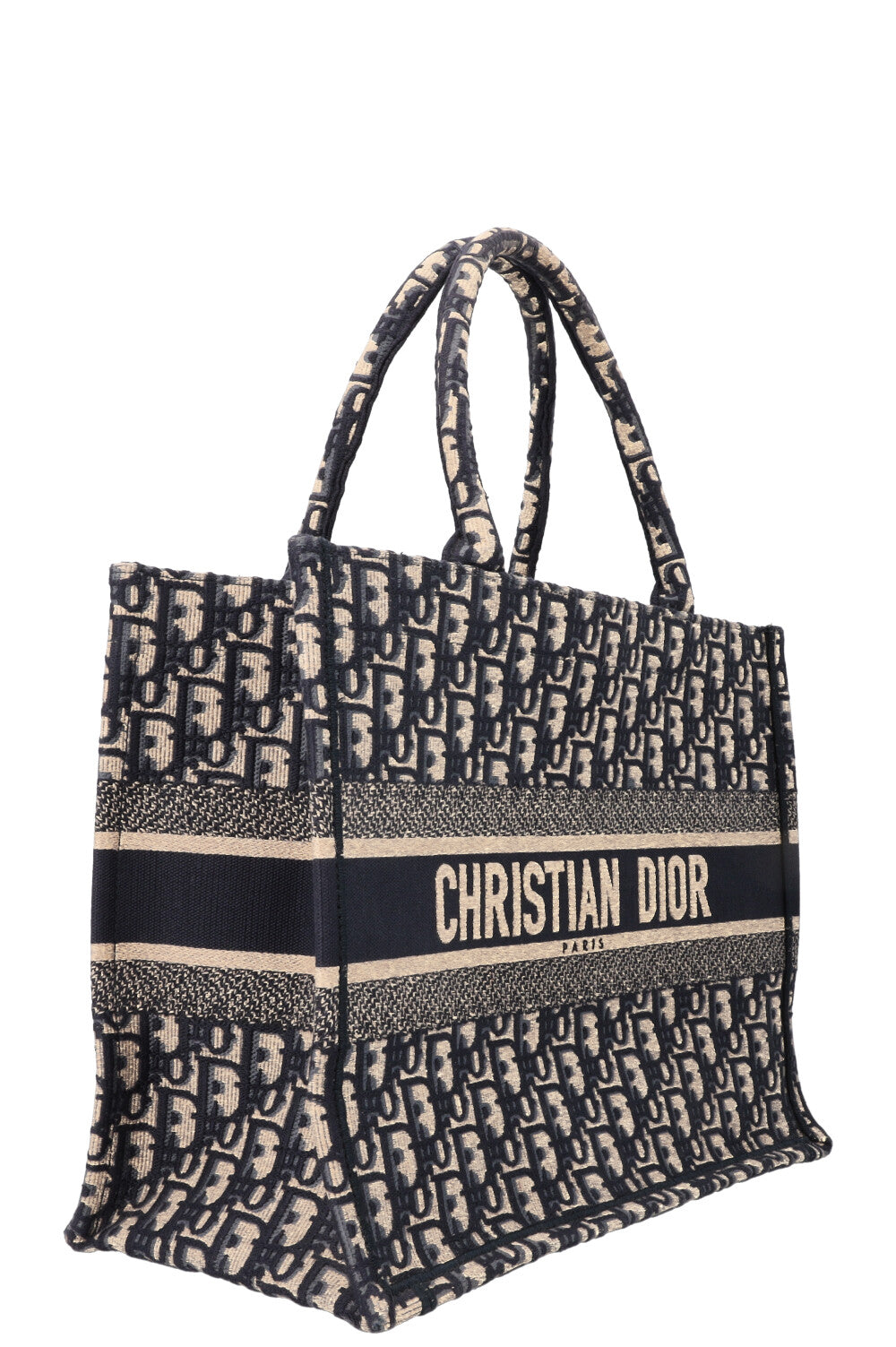 Christian Dior Book Tote Medium Oblique Blue Rovelle Bags