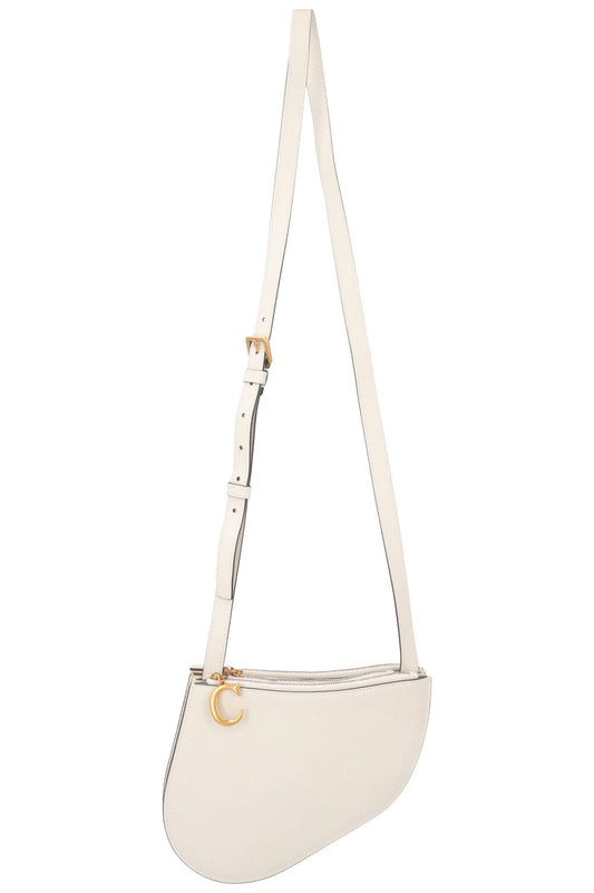 Chrisrtian Dior Saddle Trio Pouch White Leather Rovelle Bags