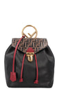 FENDI Zucca Print Backpack Leather Black Rovelle Bags