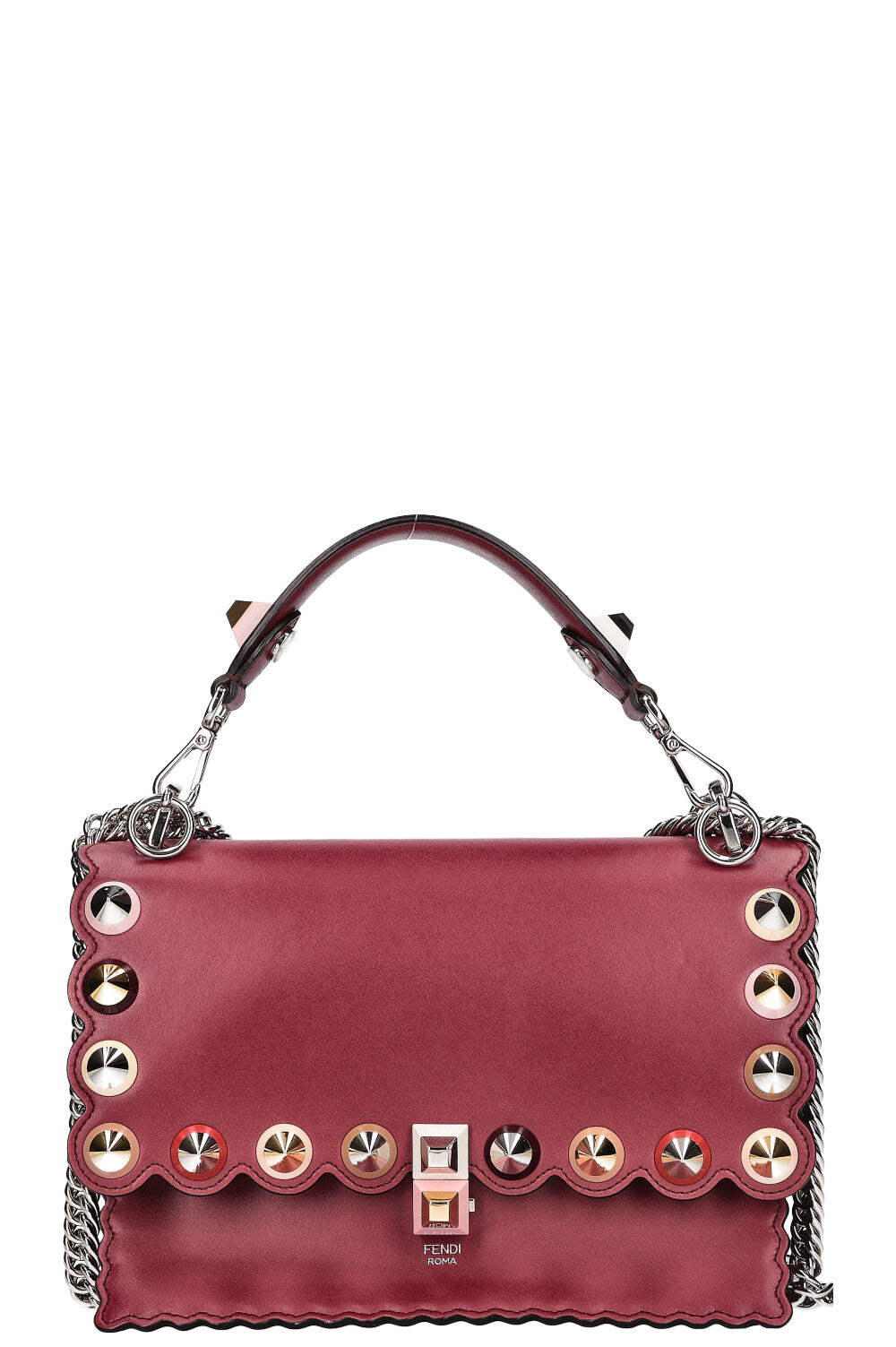 FENDI Kan I Medium Bag Burgundy Rovelle Bags