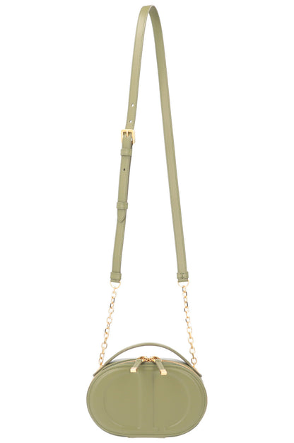Christian Dior Cd Signature Oval Camera Bag Leather Olive Rovelle Bags