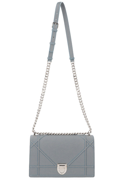Christian Dior Diorama Crossbody Bag Grained Calfskin Blue Rovelle Bags
