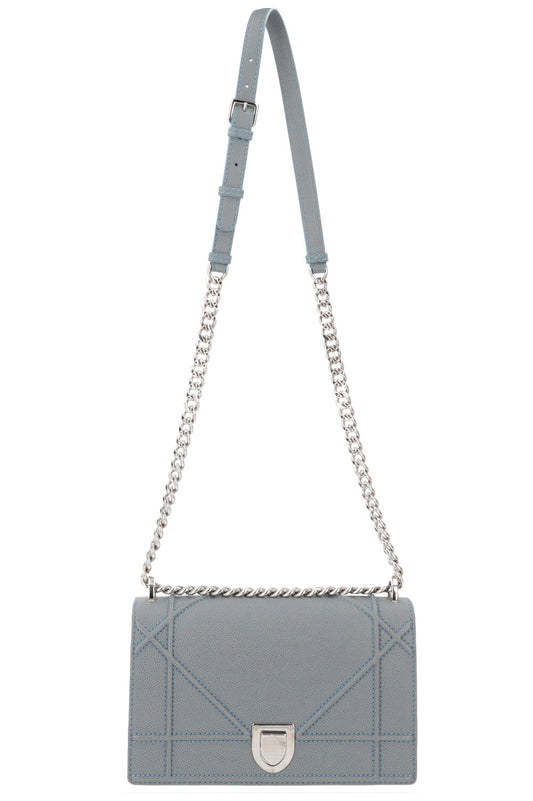 Christian Dior Diorama Crossbody Bag Grained Calfskin Blue Rovelle Bags