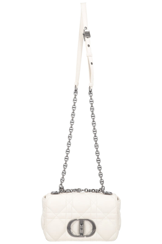 Christian Dior Small Caro Quilted Crossbody Bag White Rovelle Bags