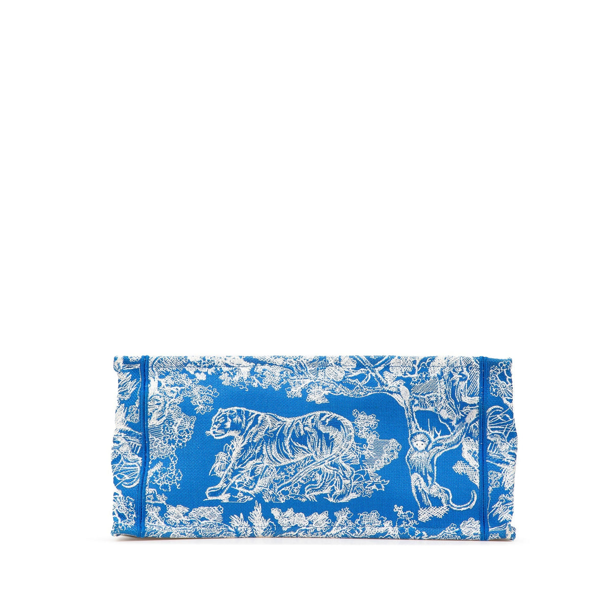 Blue Dior Medium Canvas Embroidered Dioriviera Toile De Jouy Book Tote Rovelle Bags