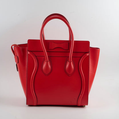 Luxury CELINE Luggage Micro Red