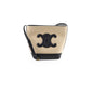 Luxury CELINE Triiomphe Canvas Calfskin Bucket Bag Beige/Black
