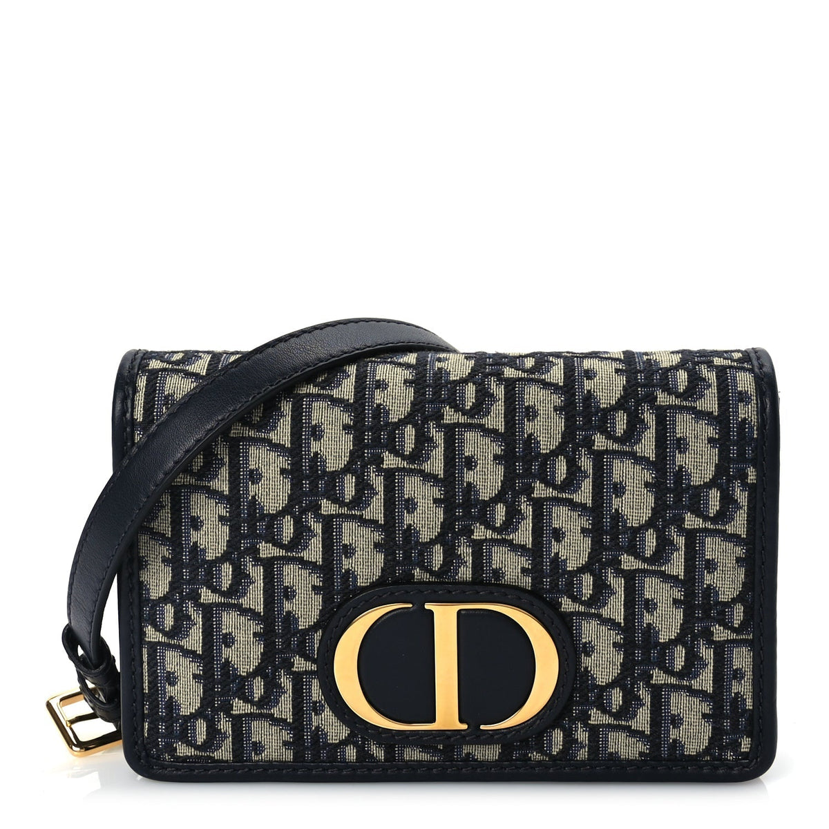 Christian Dior Oblique 30 Montaigne 2-In-1 Pouch Blue Rovelle Bags