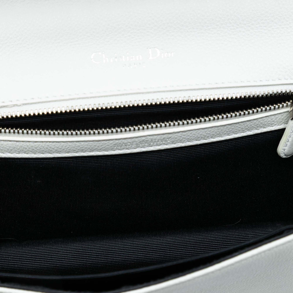 White Dior Small Grained Calfskin Diorama Flap Crossbody Bag Rovelle Bags