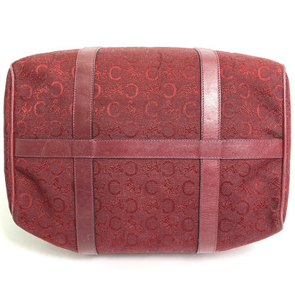 CELINE Boston Duffel bag Canvas / leather Red C Macadam Carriage Women