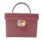 CELINE Handbag leather Bordeauxtype vintage Vanity Carriage Metal Women