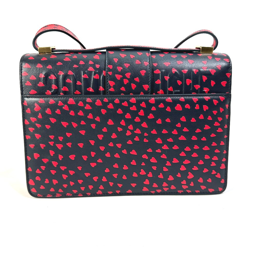Christian Dior Shoulder Bag leather black heart 30 MONTAIGNE Rovelle Bags
