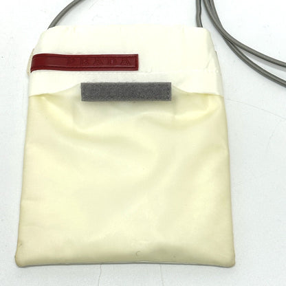 Prada Shoulder Bag Nylon White Sports Logo Rovelle Bags