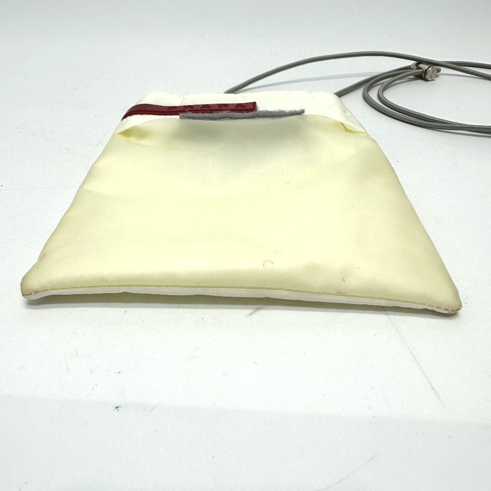 Prada Shoulder Bag Nylon White Sports Logo Rovelle Bags