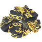 CELINE hair accessory silk black Triomphe ChainPattern Women