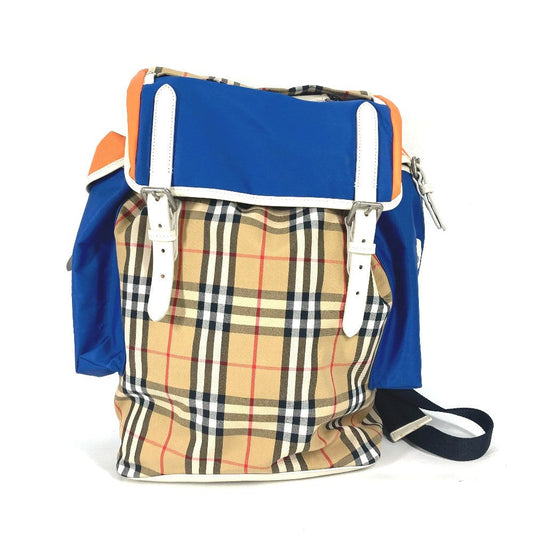 BURBERRY Backpack 4078448 Leather / canvas beige Bag check mens