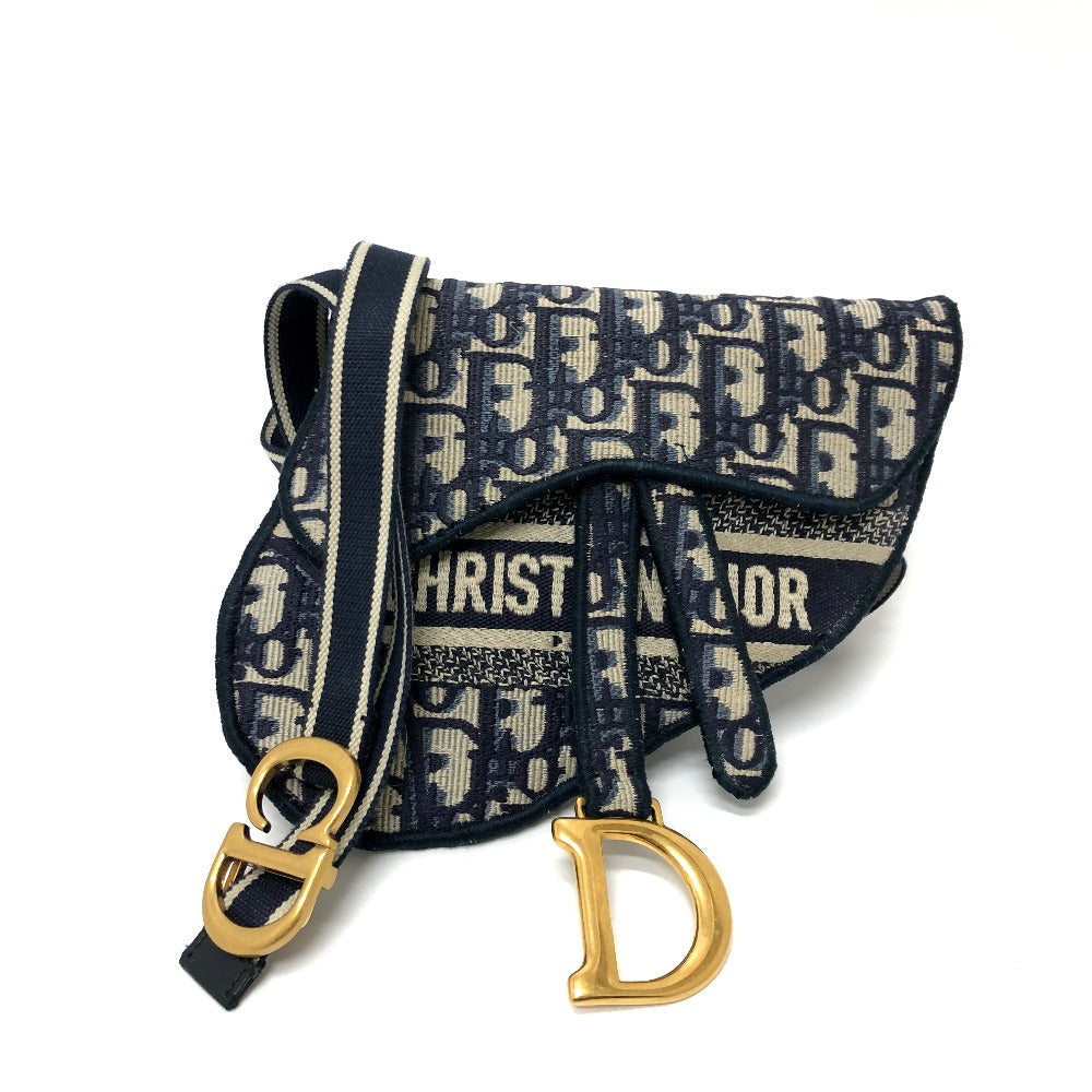 Dior Waist bag S5632CRIW Jacquard Navy saddle Women Rovelle Bags