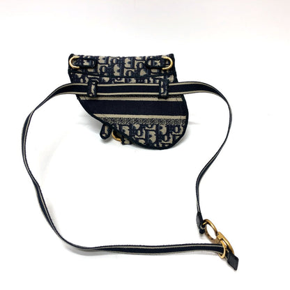 Dior Waist bag S5632CRIW Jacquard Navy saddle Women Rovelle Bags