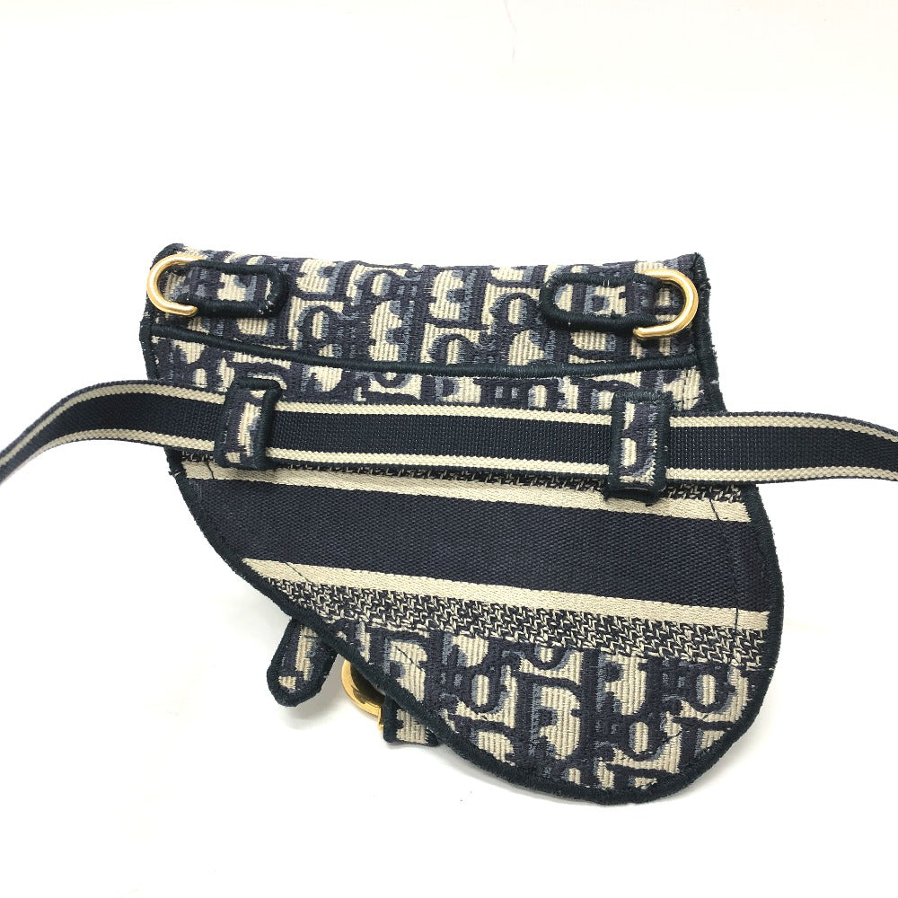 Dior Waist bag S5632CRIW Jacquard Navy saddle Women Rovelle Bags