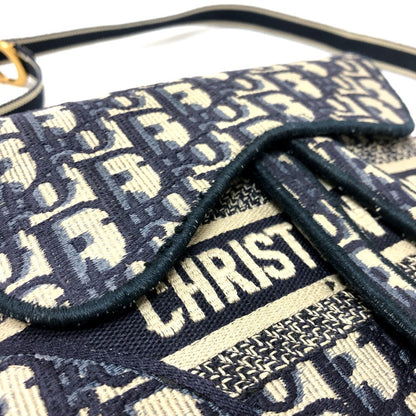 Dior Waist bag S5632CRIW Jacquard Navy saddle Women Rovelle Bags