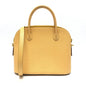 CELINE Shoulder Bag leather Yellow beige type Bowling 2WAY Shoulder Crossbody Bag Women