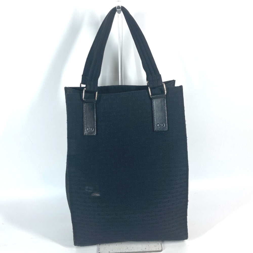 Dior Tote Bag Leather / canvas black Vertical all-logo Women Rovelle Bags