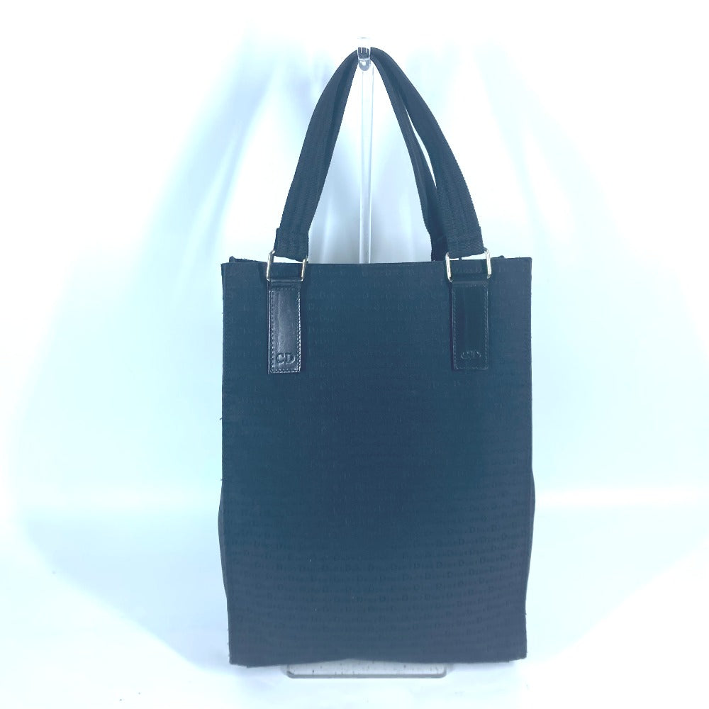 Dior Tote Bag Leather / canvas black Vertical all-logo Women Rovelle Bags