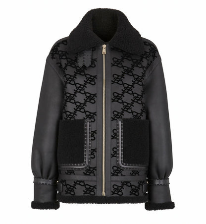 Fendi Jacket Black shearling jacket Rovelle Bags