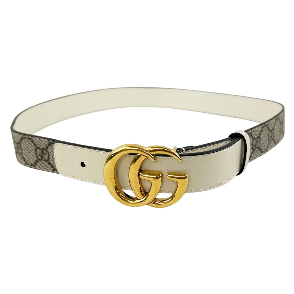 GUCCI GG Marmont Belt Beige Size 80 - 32" LHQ1731