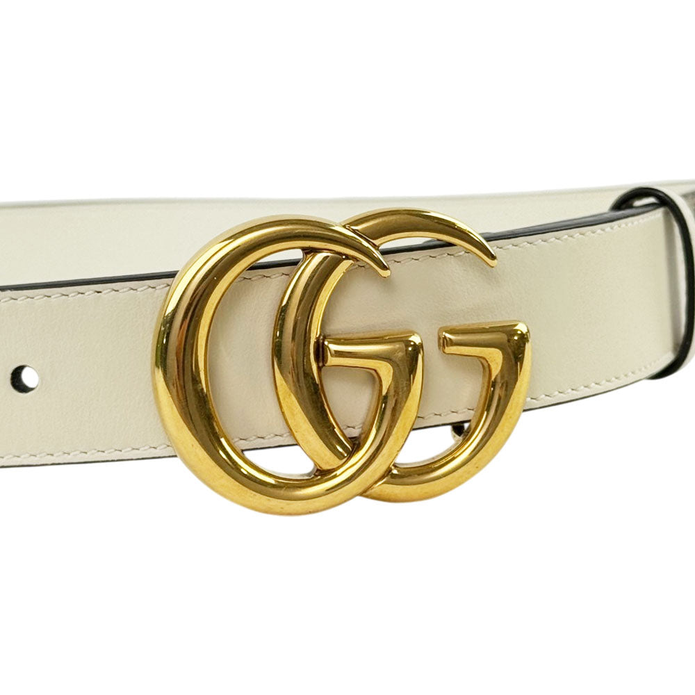 GUCCI GG Marmont Belt Beige Size 80 - 32" LHQ1731