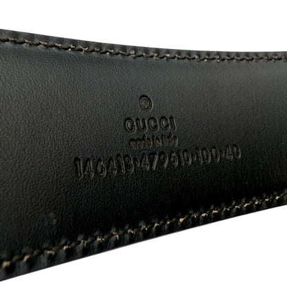 GUCCI GG Guccissima Brown Leather Belt Size 40" LHQ865