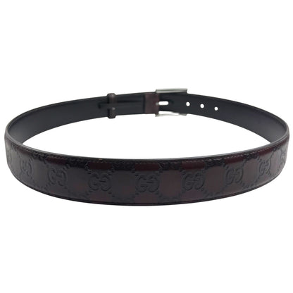 GUCCI GG Guccissima Brown Leather Belt Size 40" LHQ865