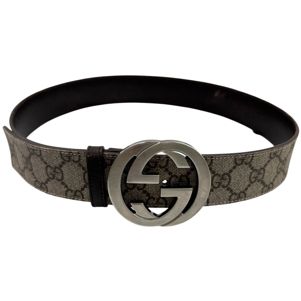 GUCCI GG Supreme Brown Belt Size 32" LHQ992
