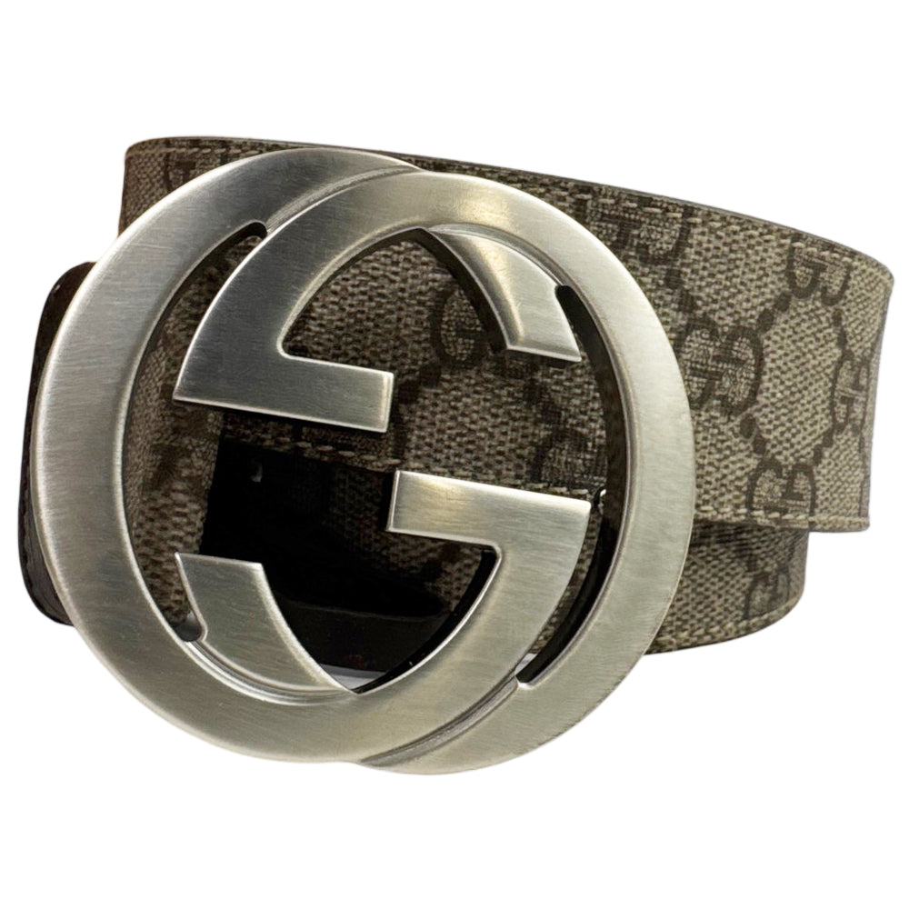 GUCCI GG Supreme Brown Belt Size 32" LHQ992
