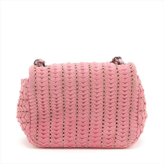 Chanel Pink Paris Seoul Mini Crochet Lambskin Flap Bag Rovelle Bags