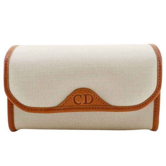 Christian Dior Pouch PVC off white novelty CD logo Women Rovelle Bags