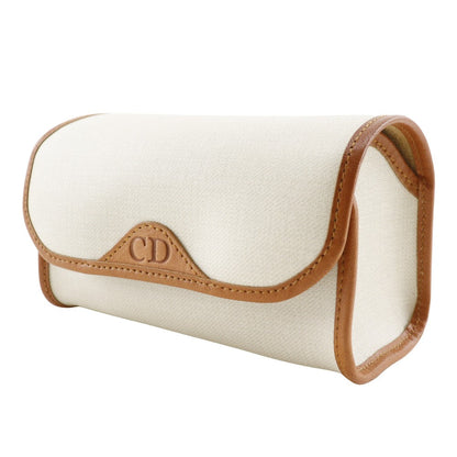 Christian Dior Pouch PVC off white novelty CD logo Women Rovelle Bags