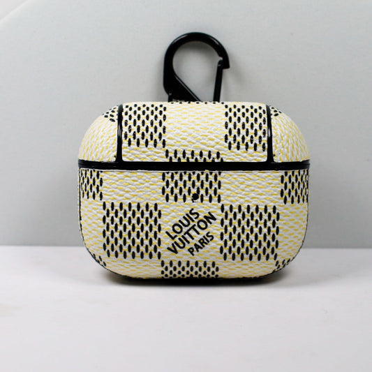Designer AirPods 23Pro Case White Checkered Shop