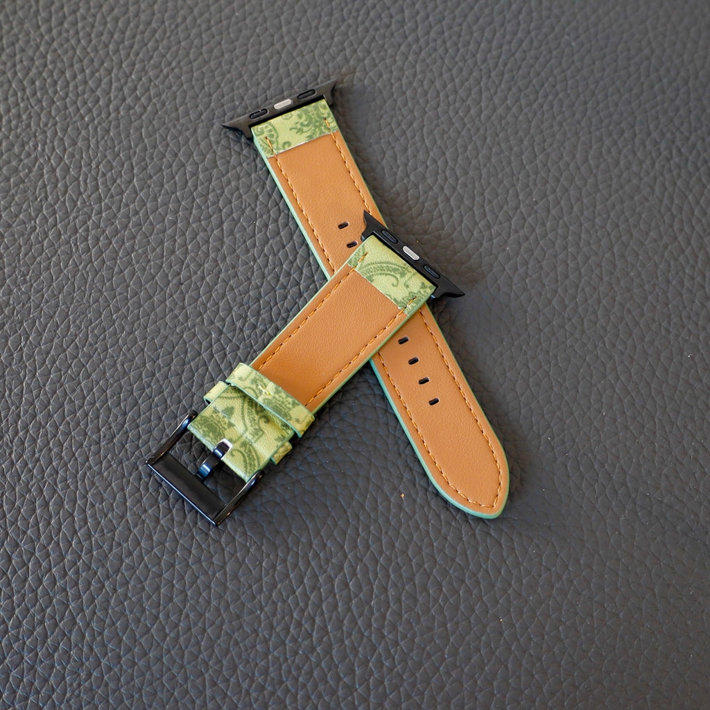 Luxury GG Leather Apple Watch Band Wrist Strap Shop