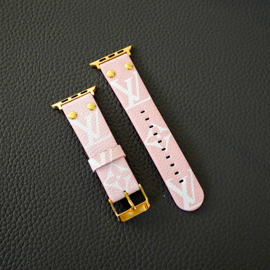 Pink Monogram LV iWatch Band Shop