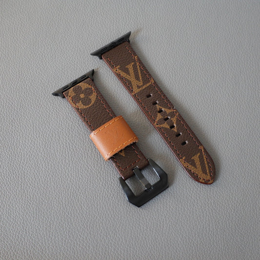 LV Brown Monogram Watch Band for Apple Watch Shop