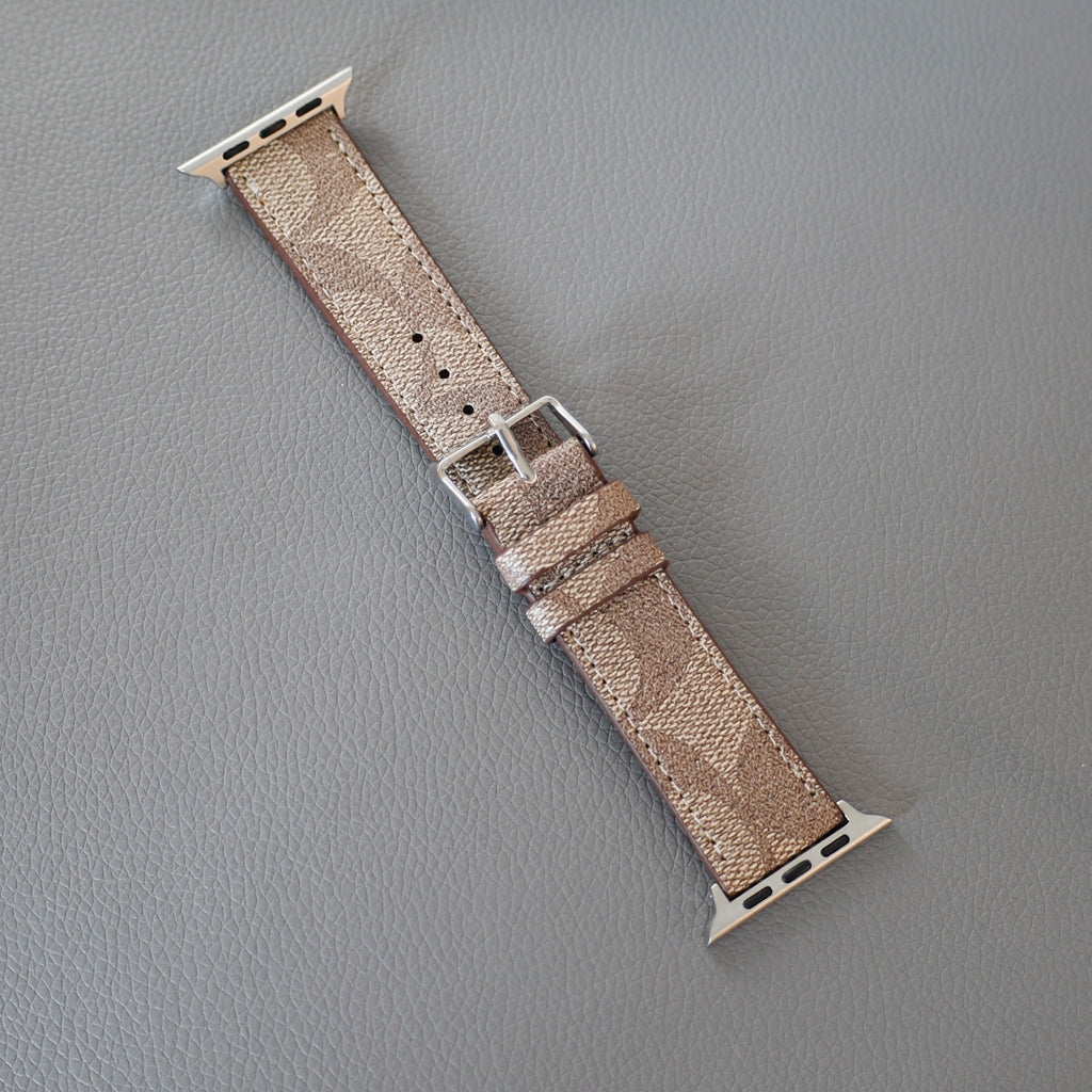 Coach Apple Watch Band Beige Leather Shop